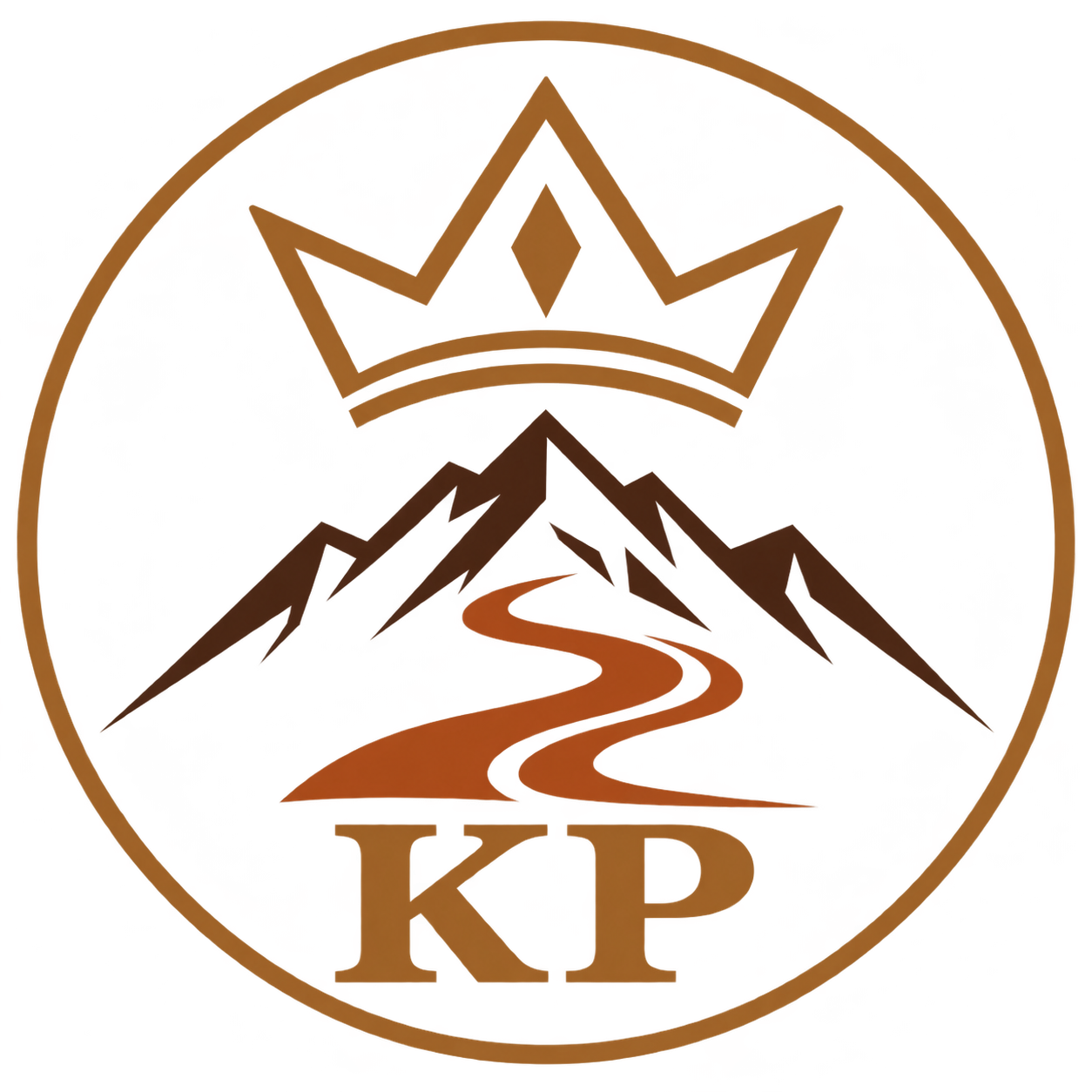Kingdom Pathways crown, mountain and pathway emblem